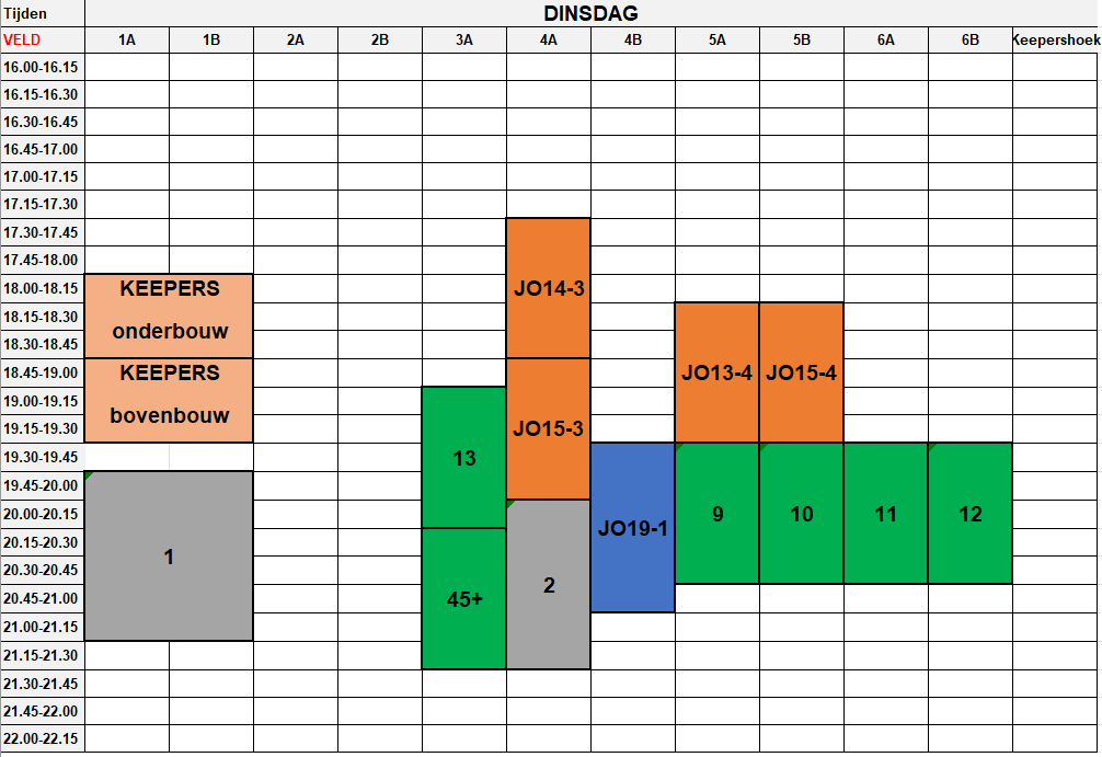 training dinsdag versie 10