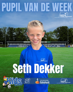 SDVB Kidsclub Pupil van de week: Seth Dekker