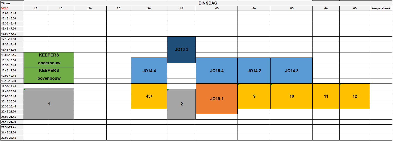 training dinsdag versie 15