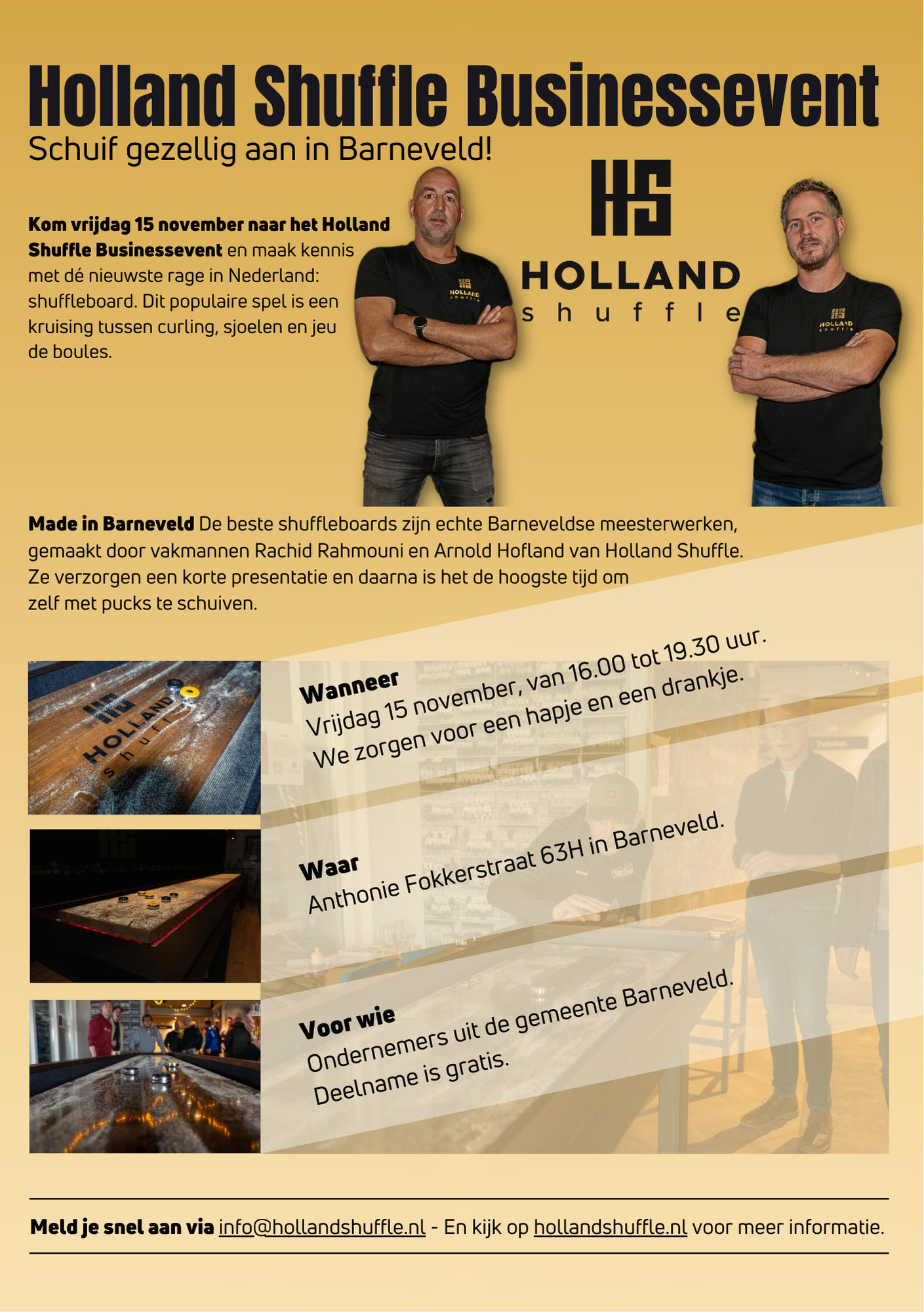 Holland Shuffle Bussinessevent, Schuif je ook gezellig aan?