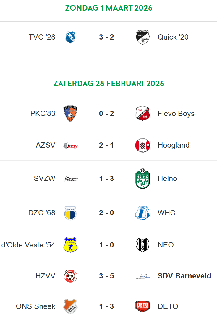 Nabeschouwing 28.02.26 HZVV - SDV Barneveld 2