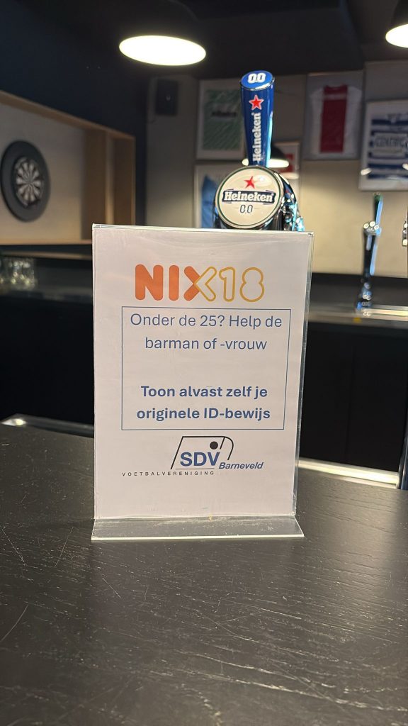 Verantwoord alcoholgebruik: Nix18 bij SDV Barneveld 2