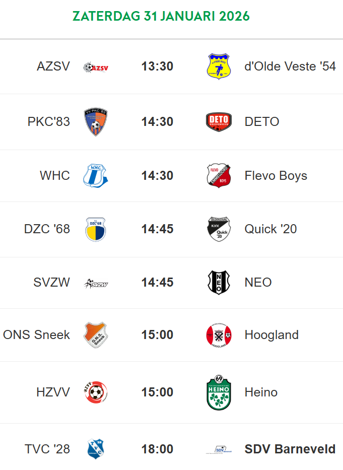 Voorbeschouwing 31.01.26 TVC'28 - SDV Barneveld 1
