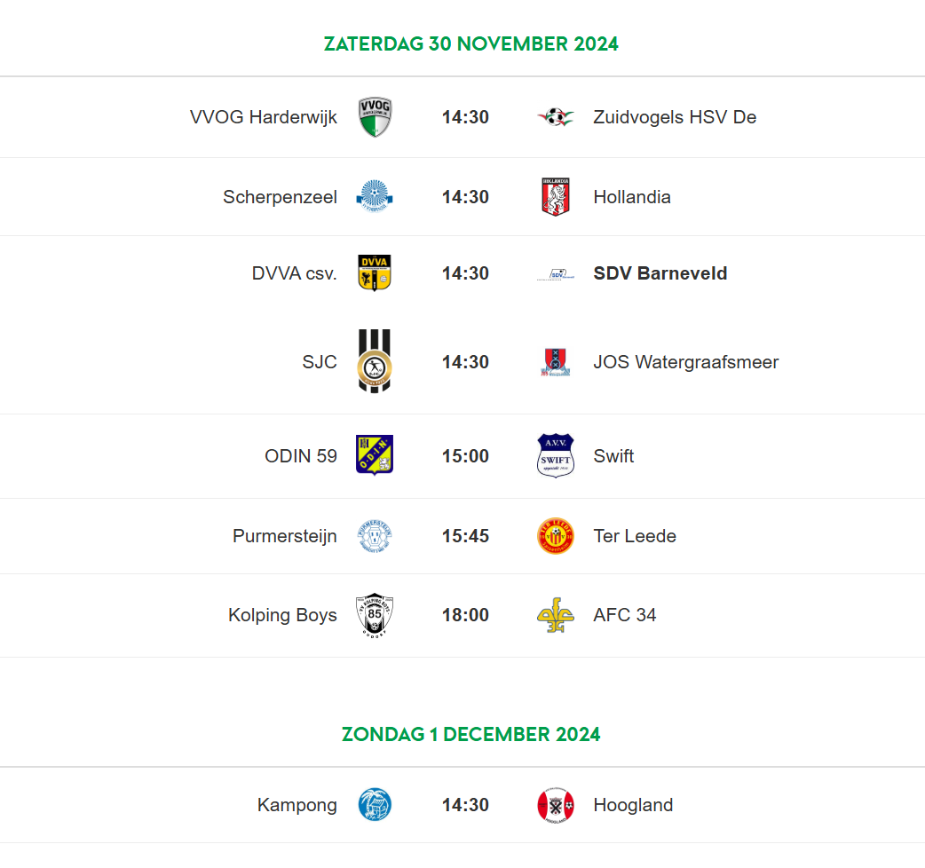 Voorbeschouwing: csv DVVA - SDV Barneveld.